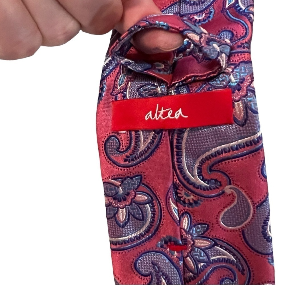 Altea Silk Paisely Tie Pink - Picture 6 of 10